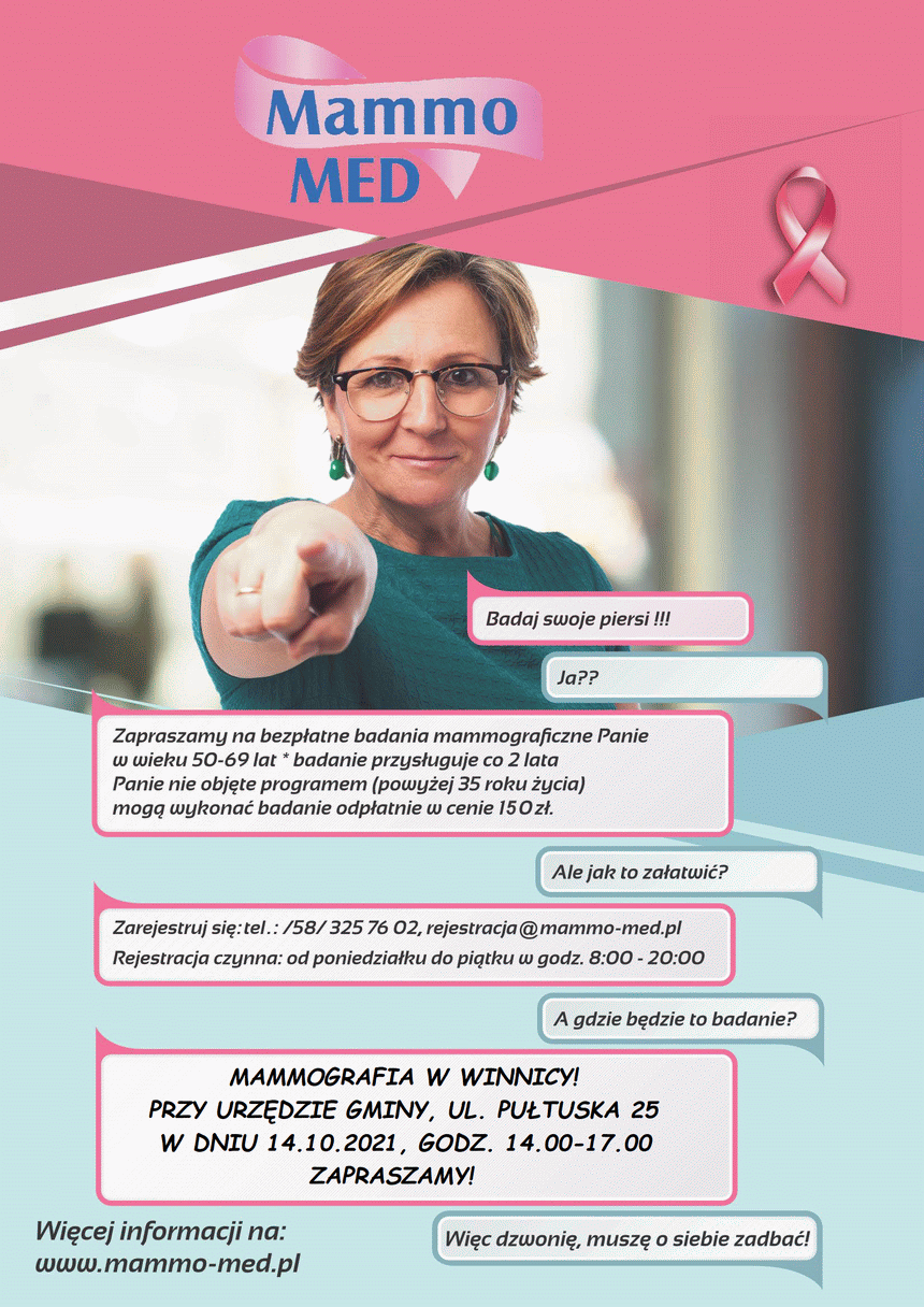 Plakat mammobus w Winnicy