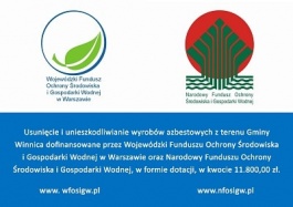 Dotacja na realizację zadania pn. „Usunięcie i unieszkodliwianie wyrobów azbestowych z terenu Gminy Winnica”