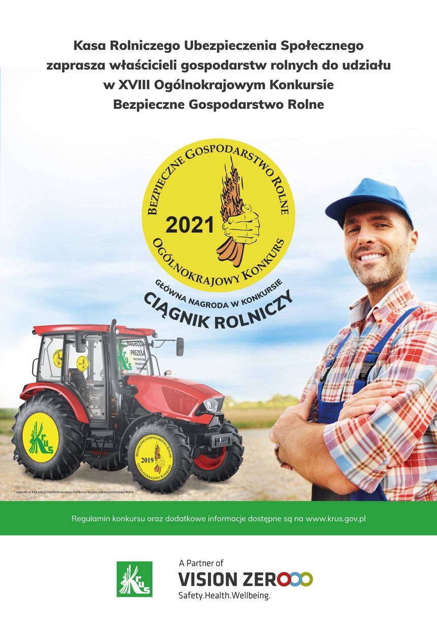 Plakat konkursu bezpieczne gospodarstwo rolne